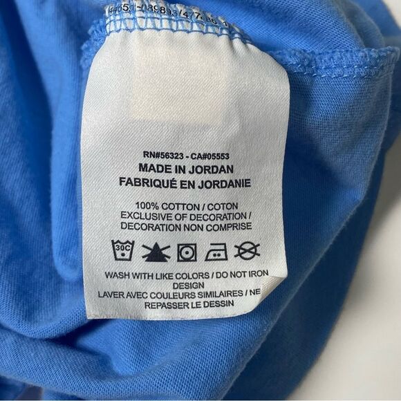 Nike "The Nike Tee" Tank Top Blue W/ Just Do It Logo In Front Men's Size Medium - Picture 7 of 9